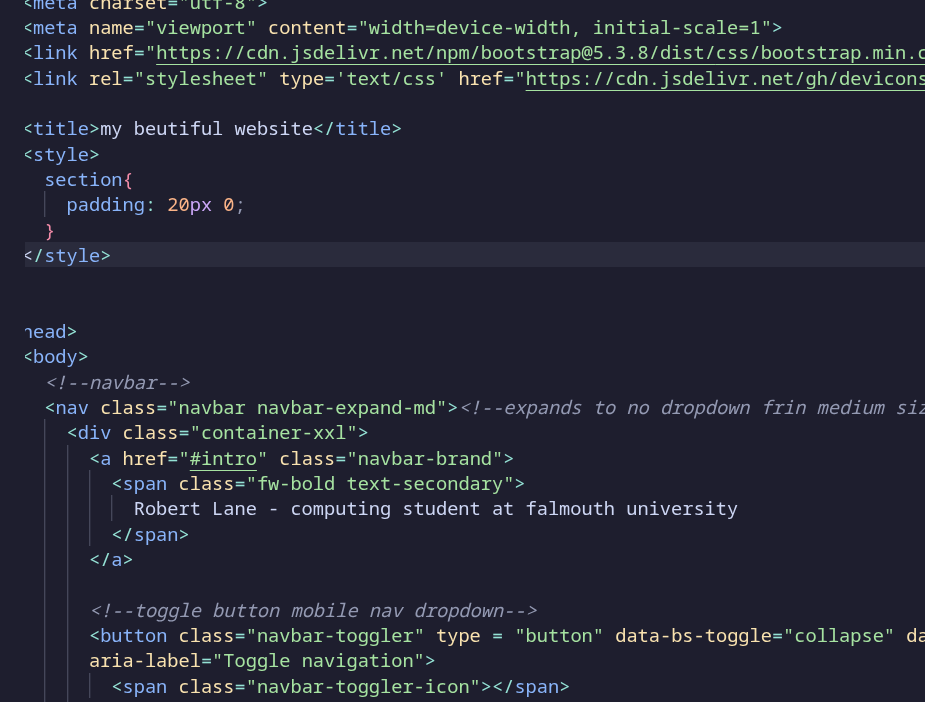 html code of this site